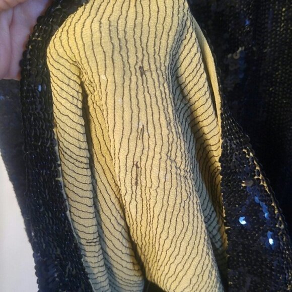 Vintage 80's Liu.jo Dress Art Wear Embellished Sequins Regency Gothic Wedding - Picture 10 of 15